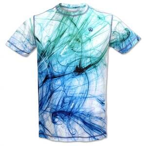 NEW INKNBURN men's sketch tech shirt in aqua